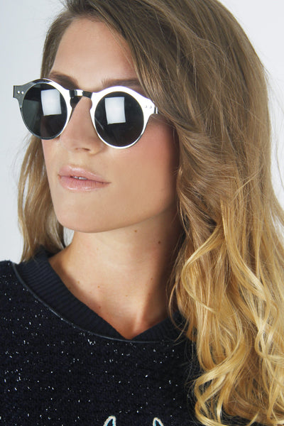 BBX Silver Metal Sunglasses