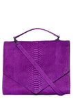 LADY TRIANGLE Large Purple Leather Bag