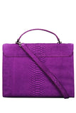 LADY TRIANGLE Large Purple Leather Bag