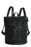 HELENA Black Backpack with Tassels