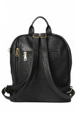 Black Backpack with Zip Front