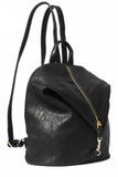 Black Backpack with Zip Front