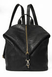 Black Backpack with Zip Front