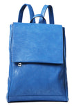 Blue Backpack with Squared Flap