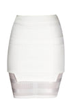 CLEAN STATE Layered White Tube Skirt