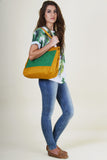 FELISSYA Green and Mustard City Bag