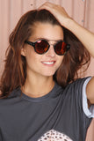 FLICK Round Revo Sunglasses with Red Lenses