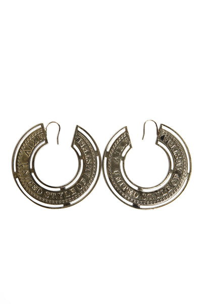 ELIZABETH Gold Tone Hoop Earrings