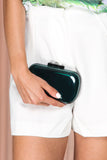 Hard Case Green Perspex Clutch