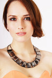 Gunmetal Metal Statement Necklace