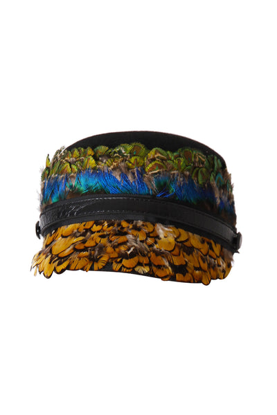 CROWN JEWEL Hat with Feathers