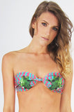 Bandeau Bikini Top with Giraffe Print