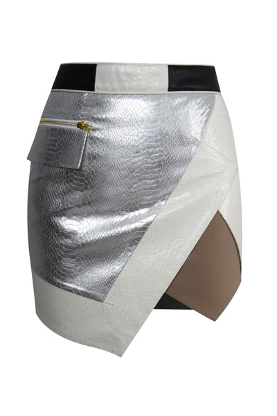 ORIGAMI Vegan Leather Wrap Skirt