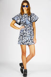 SILVER SPRINGS Mini Dress in Oil Spill Print