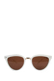 YAZHOO White Cat Eye Sunglasses