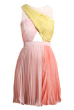 SUGAR HIGH Pastel colour block dress