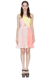 SUGAR HIGH Pastel colour block dress