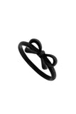 Matt Black Ring with Bow