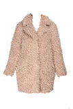 ODYSSEY Fur Coat in Natural Beige