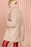 ODYSSEY Fur Coat in Natural Beige