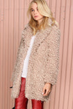 ODYSSEY Fur Coat in Natural Beige