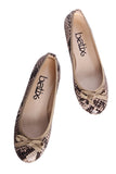 Beige Snake ballet flats