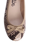 Beige Snake ballet flats