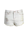 NIGHT FEVER White Boyfriend Shorts