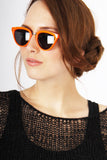 YAZHOO Neon Orange Cat Eye Sunglasses