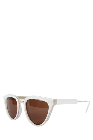 YAZHOO White Cat Eye Sunglasses